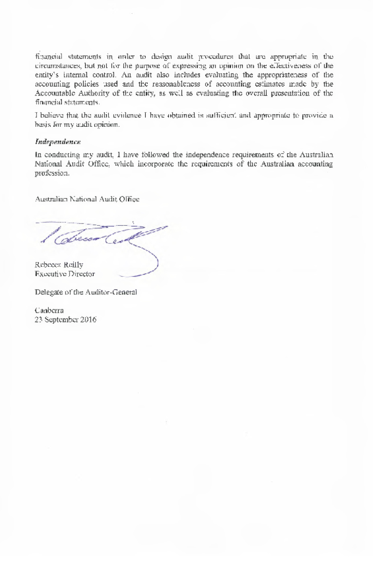 CDPP Auditor's Report - signed 23 September 2016 - page 2