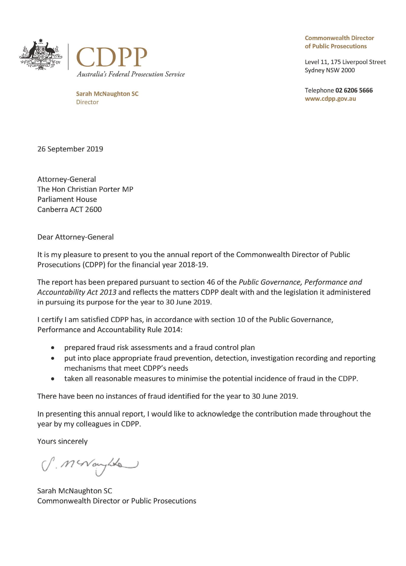 Letter of transmittal
